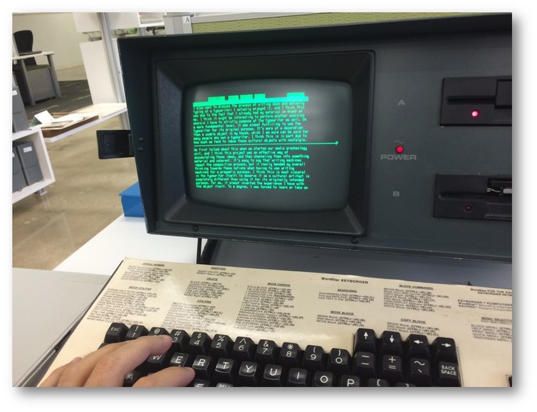 WordStar shown on a Kaypro IV