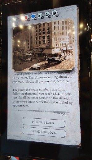 The Cthulhu Chronicles games include art, text, ambient music, and choices.